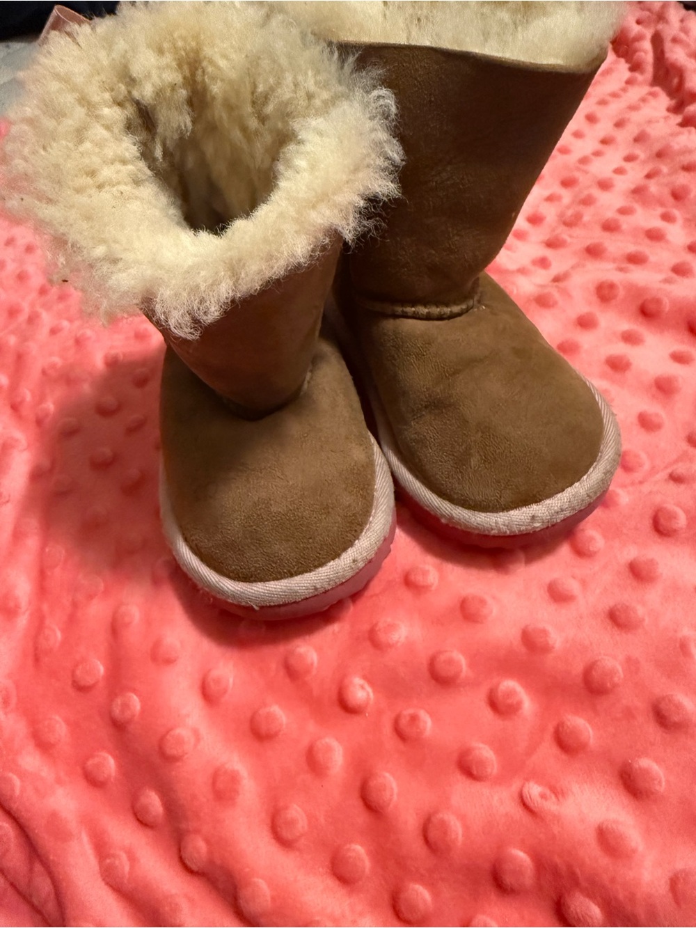 UGG Kids Chestnut Boots with Shearling Cuff